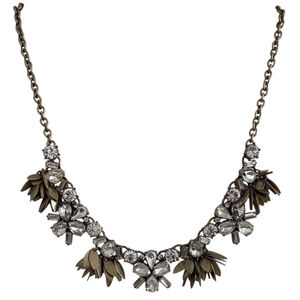 J.CREW Gold & Clear Crystal Statement Necklace 1835